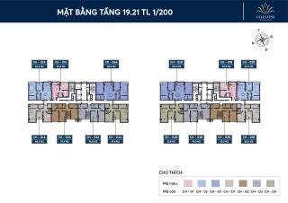 mặt bằng tầng điển hình chung cư Celestine Westlake